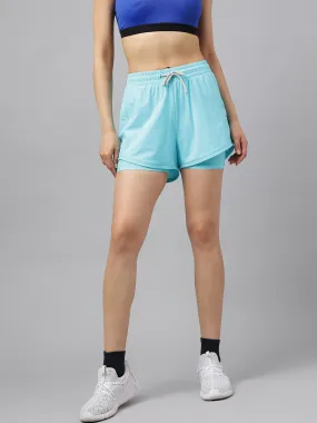 Active double layer sporty shorts