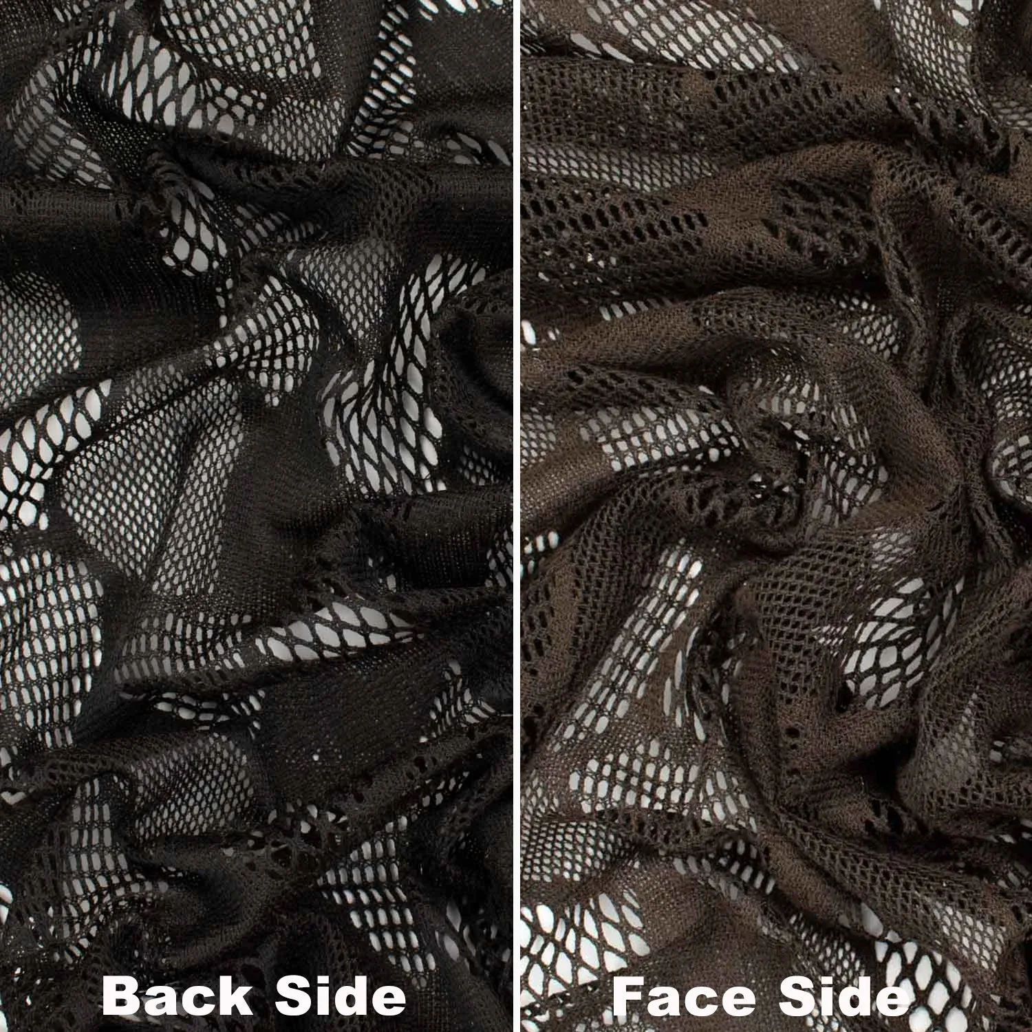 Air Flow Geometric Knit Reversible Tulle Mesh Brown & Black