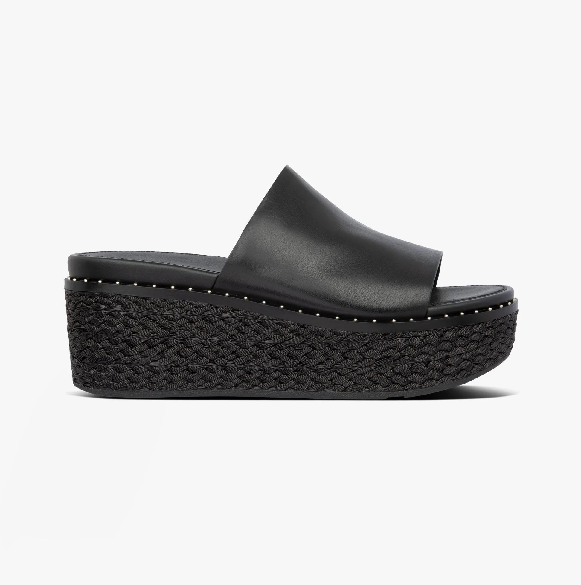 AY9-001 ELOISE ESPADRILLE Ladies Wedges  Black