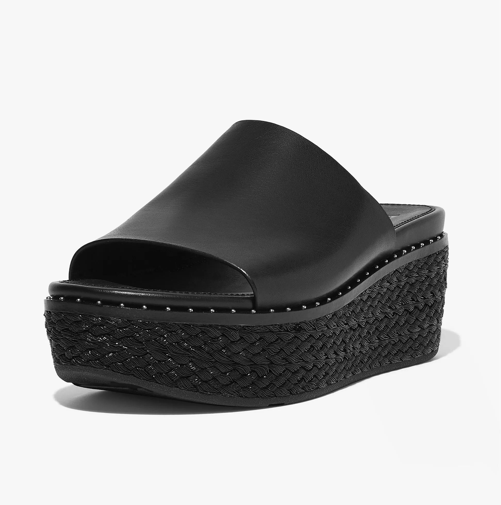 AY9-001 ELOISE ESPADRILLE Ladies Wedges  Black