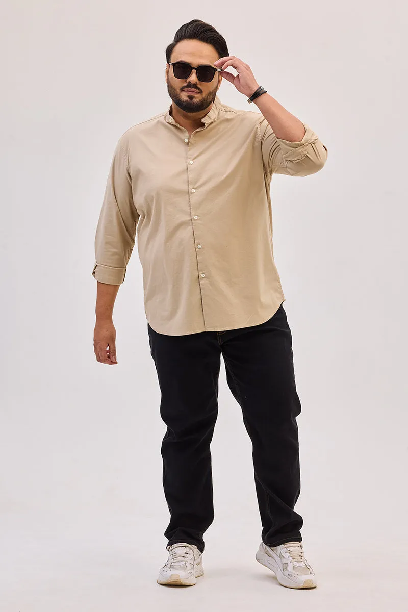 Beige Mandarin Shirt