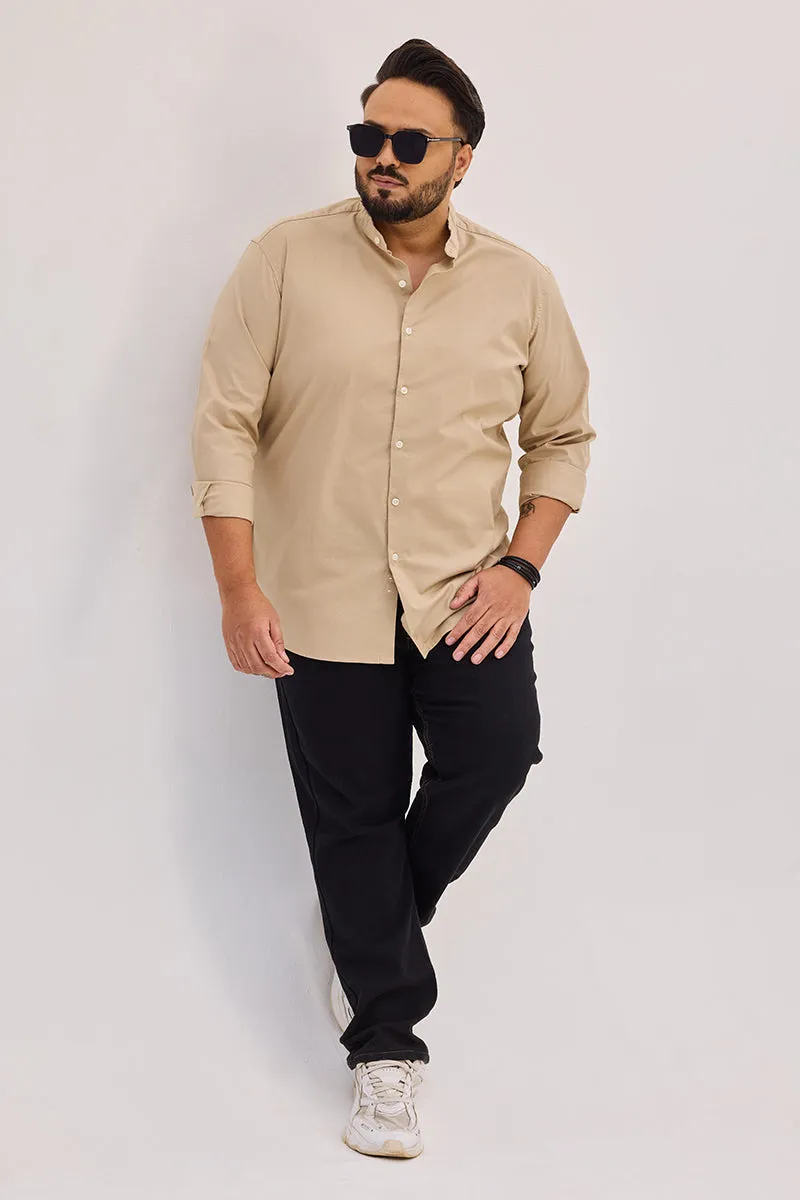 Beige Mandarin Shirt