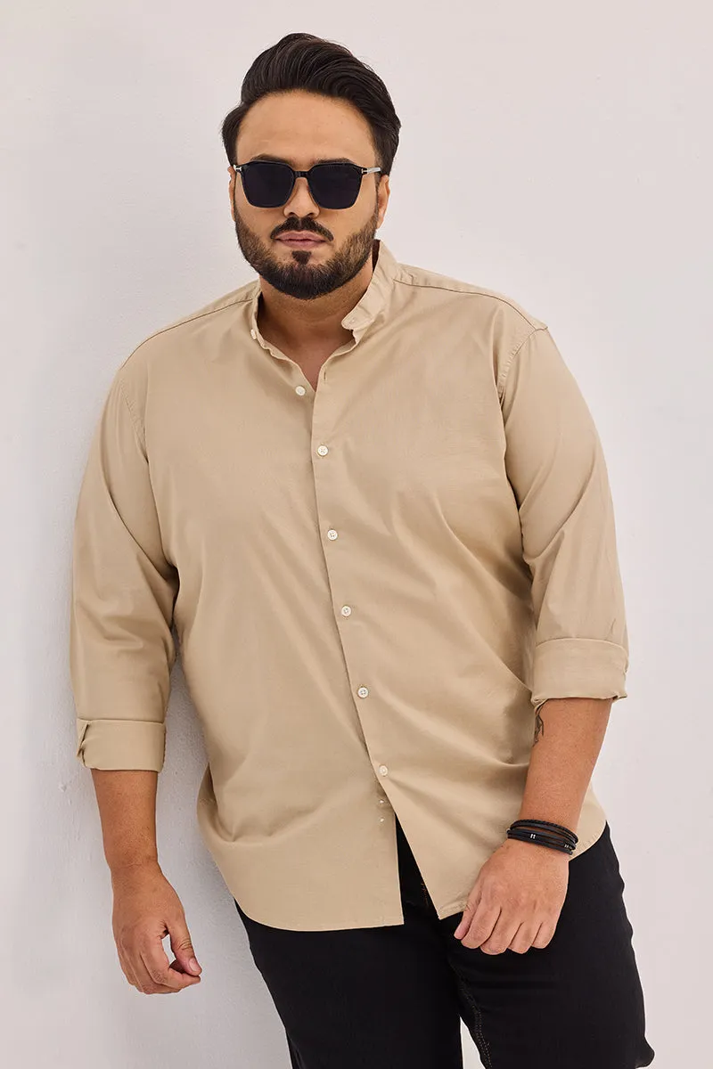 Beige Mandarin Shirt