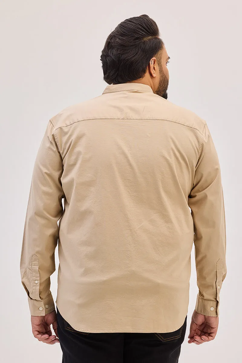 Beige Mandarin Shirt
