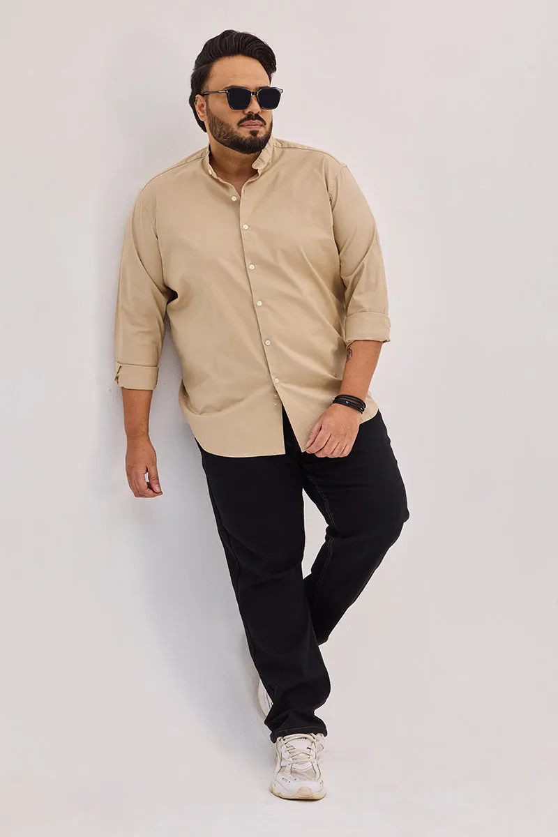 Beige Mandarin Shirt