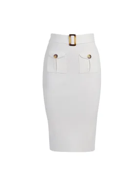 Belted Cargo Sweater Skirt