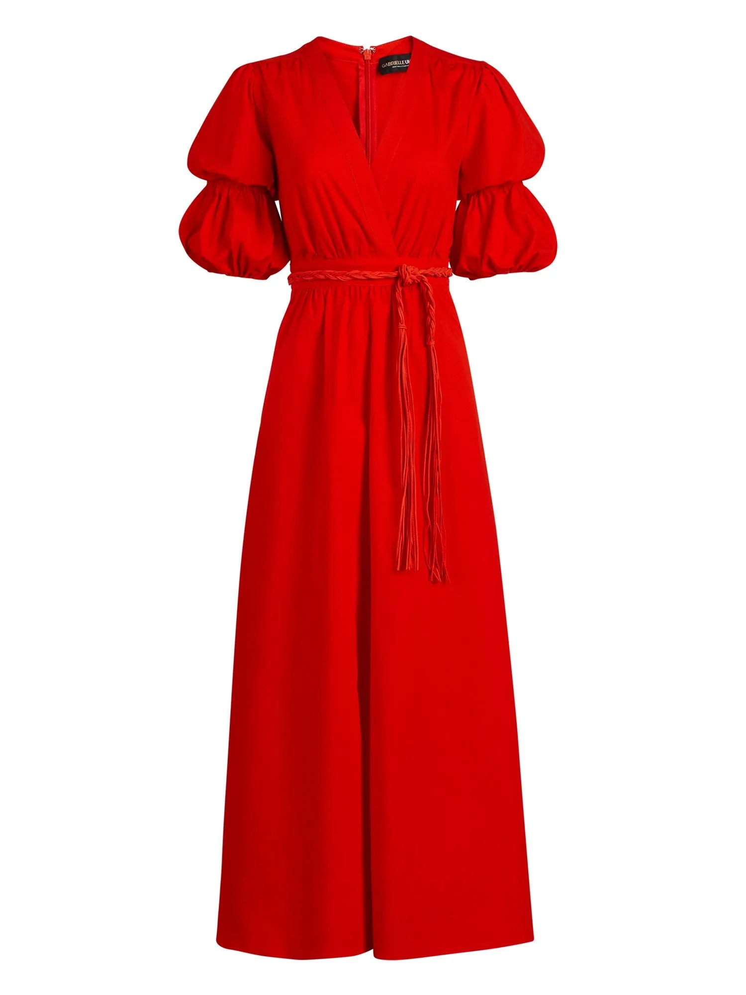 Belted Surplice Maxi Dress