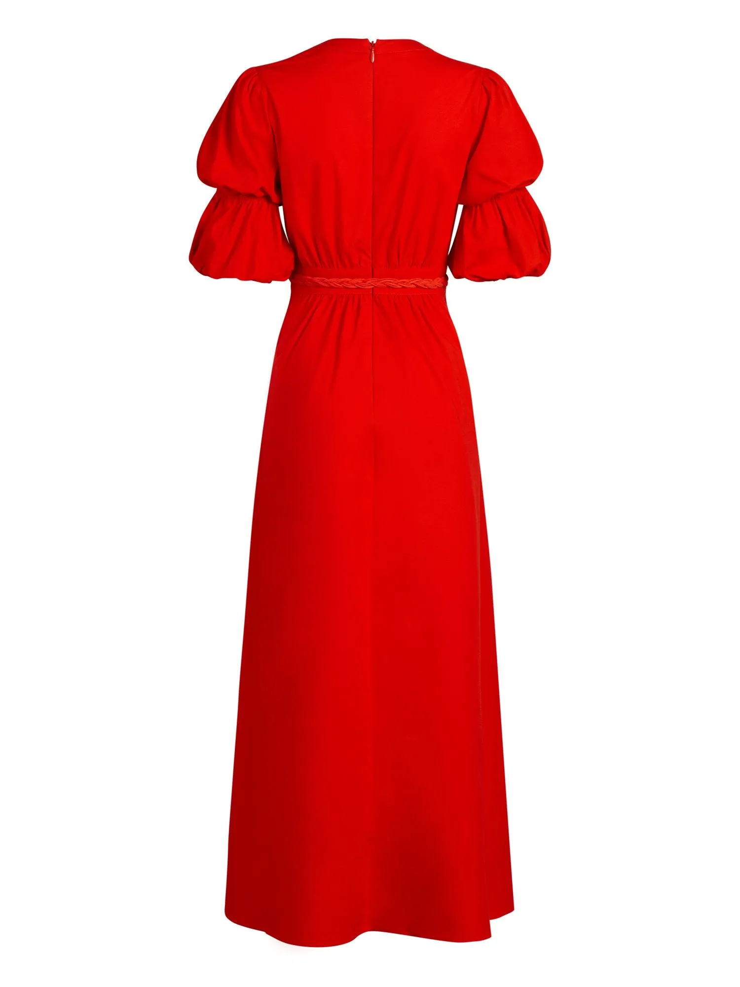 Belted Surplice Maxi Dress