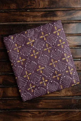 Boysenberry Purple Kantha Silk Blouse