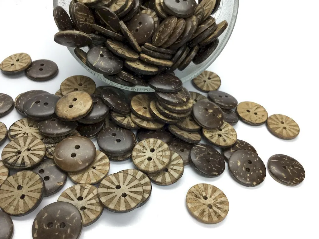 Brown 2 Hole Designer Wooden Buttons