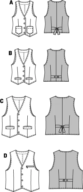 Burda Pattern 7810 Vest (6-28)