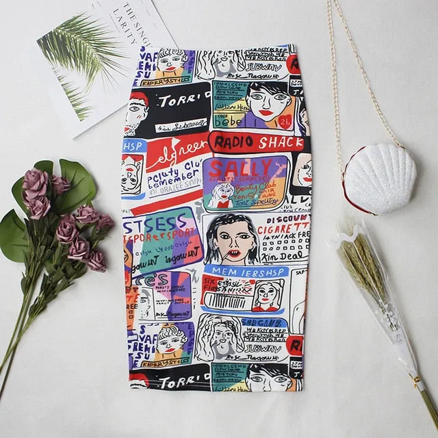 Cartoon Printed Skirts