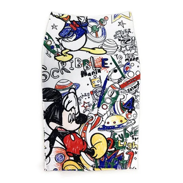 Cartoon Printed Skirts