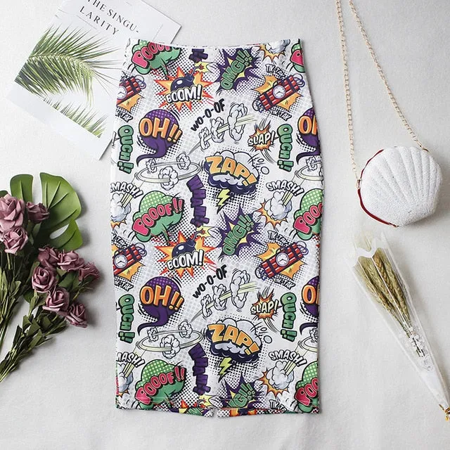 Cartoon Printed Skirts