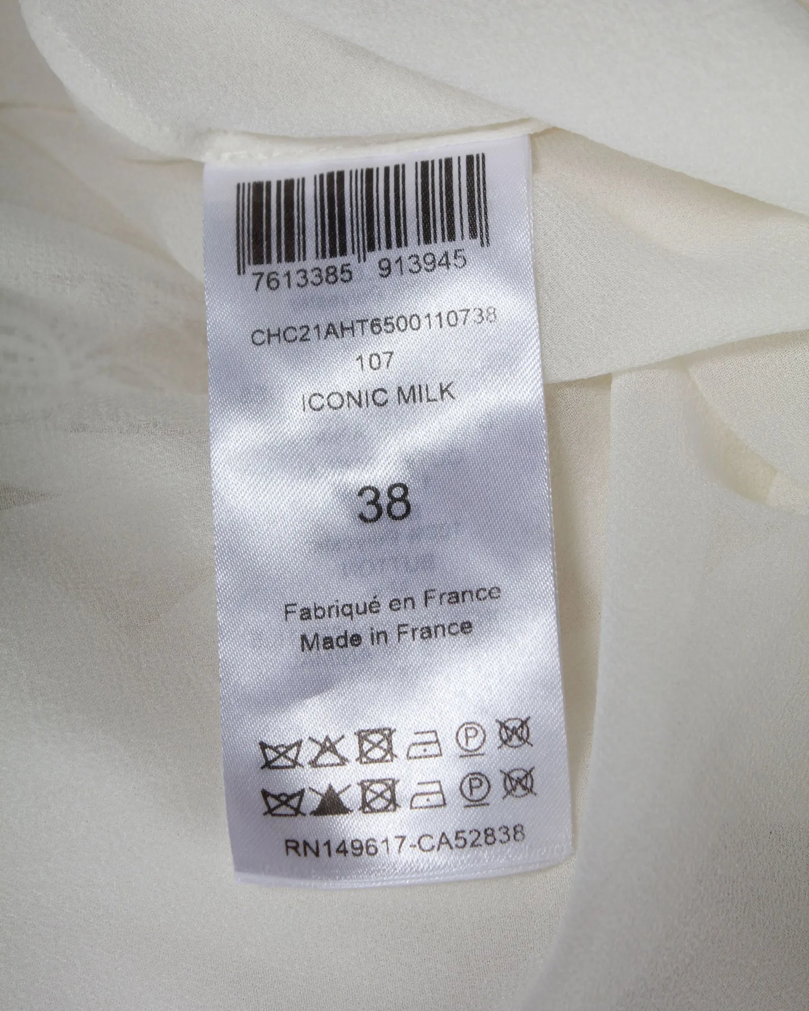 Chloe Scarf Collar Blouse in White Silk
