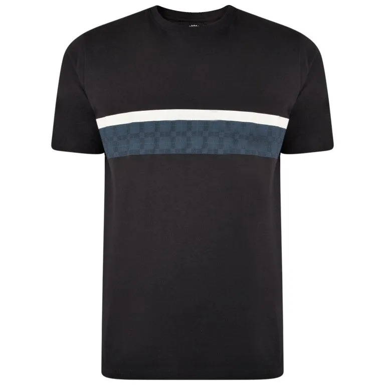 Contrast Chequered Print T-Shirt