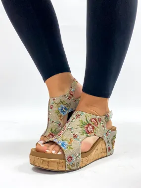 Corky's Taupe Brocade Floral Carley Sandals FINAL SALE