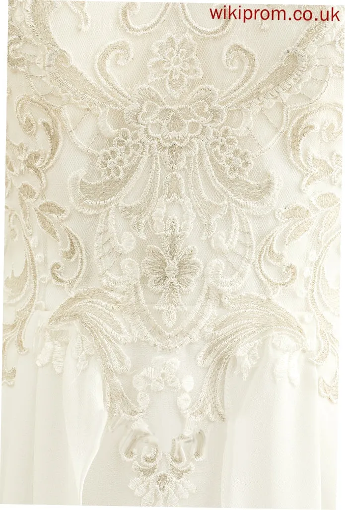 Dress Floor-Length V-neck Lyla A-Line With Lace Wedding Chiffon Wedding Dresses