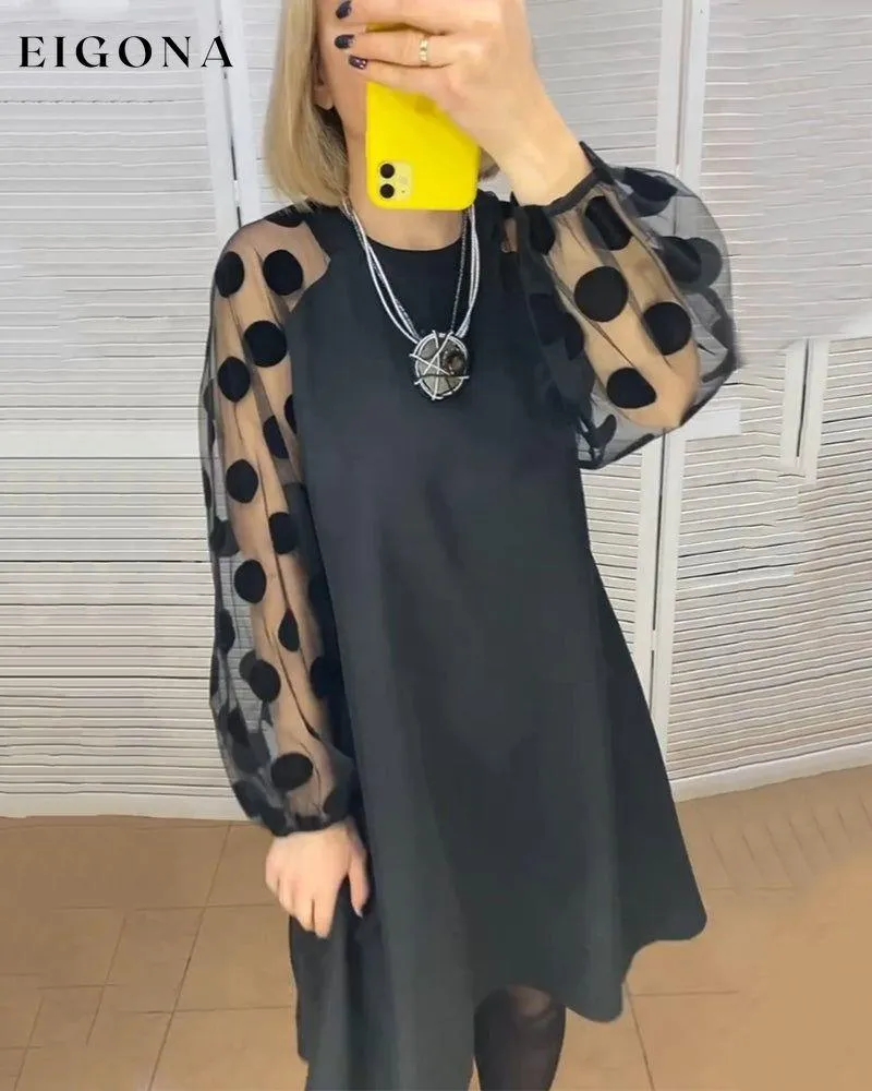 Elegant polka dot pattern dress