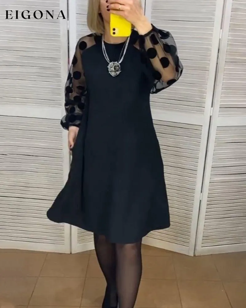 Elegant polka dot pattern dress