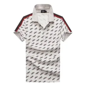 Fendi Roma Full Crested Logo Design White Polo Shirt