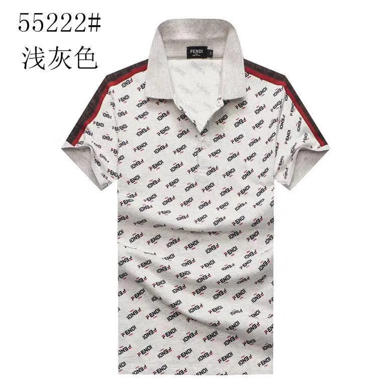 Fendi Roma Full Crested Logo Design White Polo Shirt