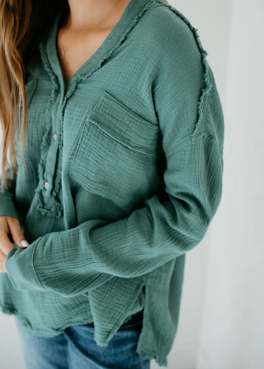 Genie Oversized Gauze Top