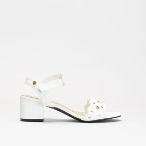 Giovanni Women Comfort Scalloped Block Heel Sandal _ 150554