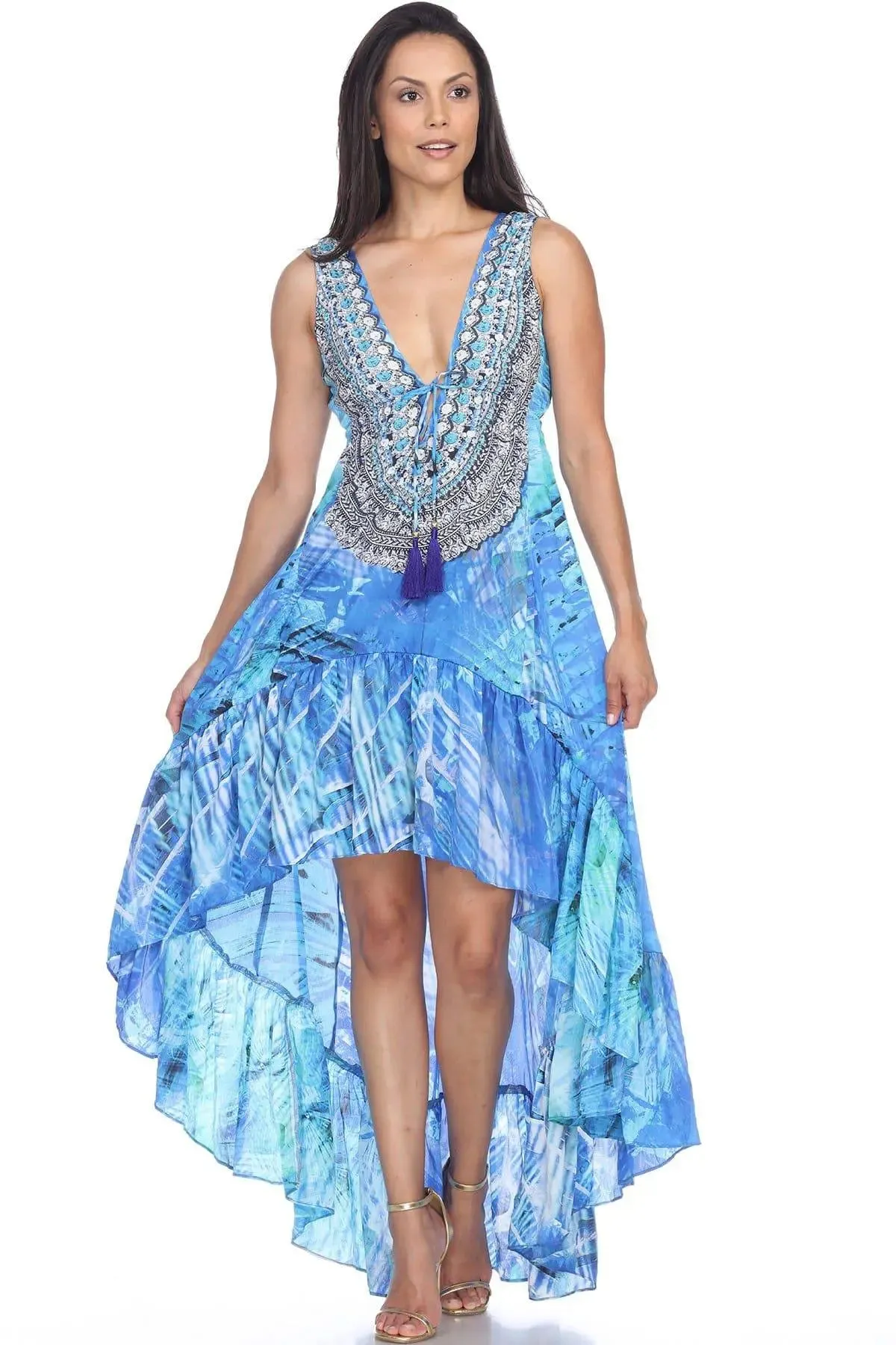 High Low Dresses Resort Beach Boho Casual Summer Evening Vestido Dress Vacation Travel Bohemian…
