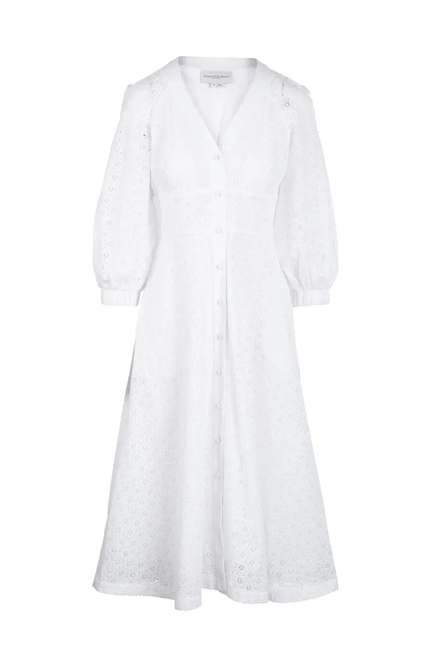 Juniper Dress - White Eyelet