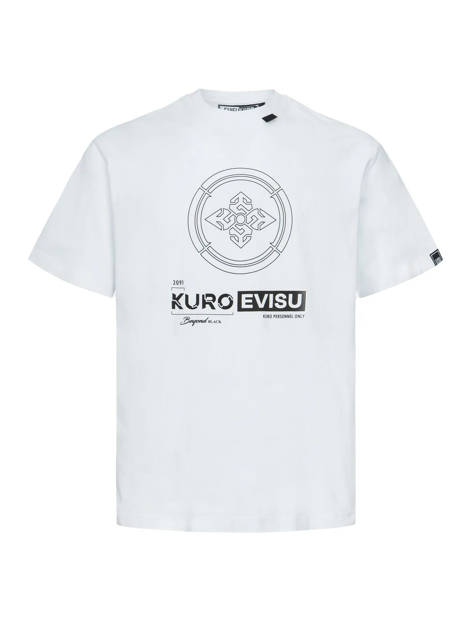 Kamon and Iridescent Seagull Print Regular Fit T-Shirt