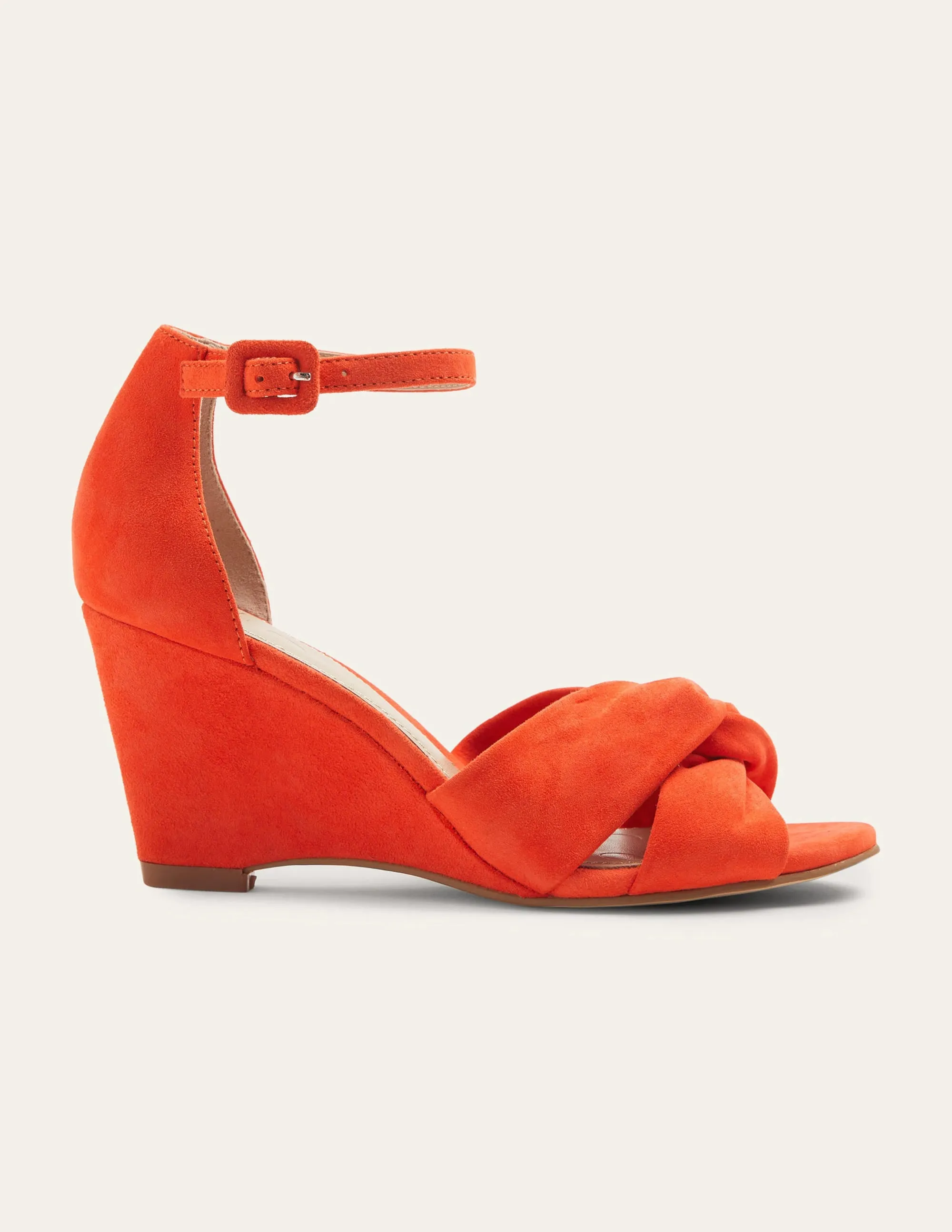 Knot Front Wedge Sandal-Firecracker