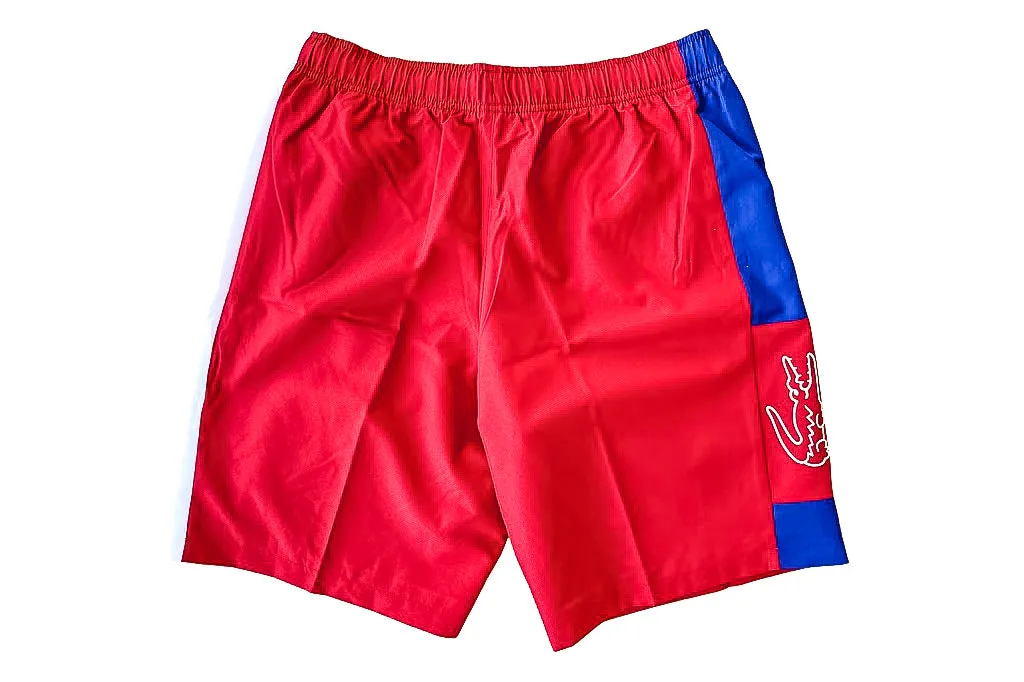 Lacoste SPORT Light Colorblock Shorts (Red/Blue)