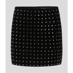 LARGE RHINESTONE MINI SKIRT