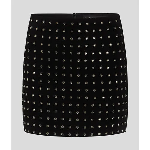 LARGE RHINESTONE MINI SKIRT
