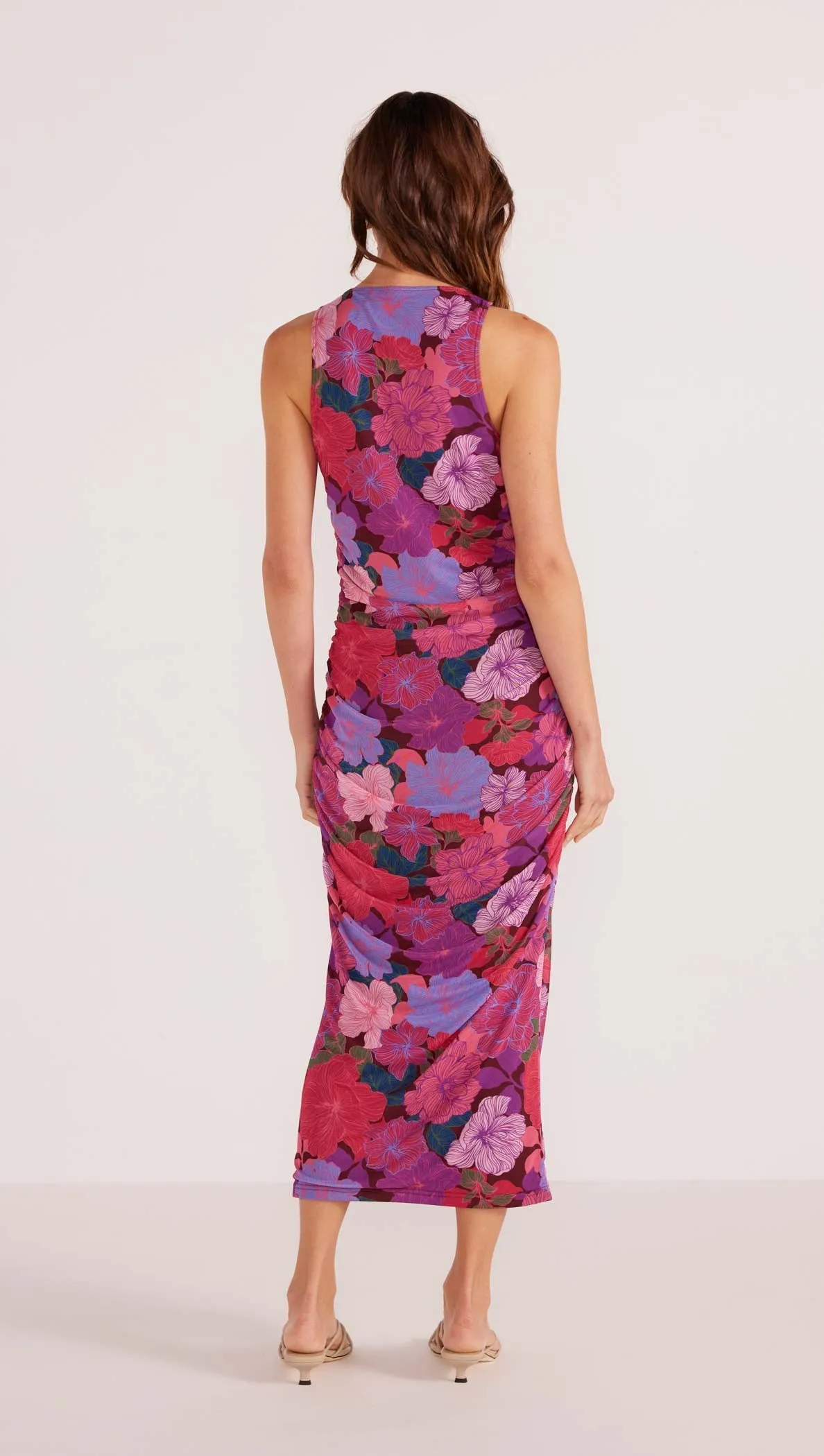 LEXIE MESH MIDI DRESS - FLORAL BLOOMS