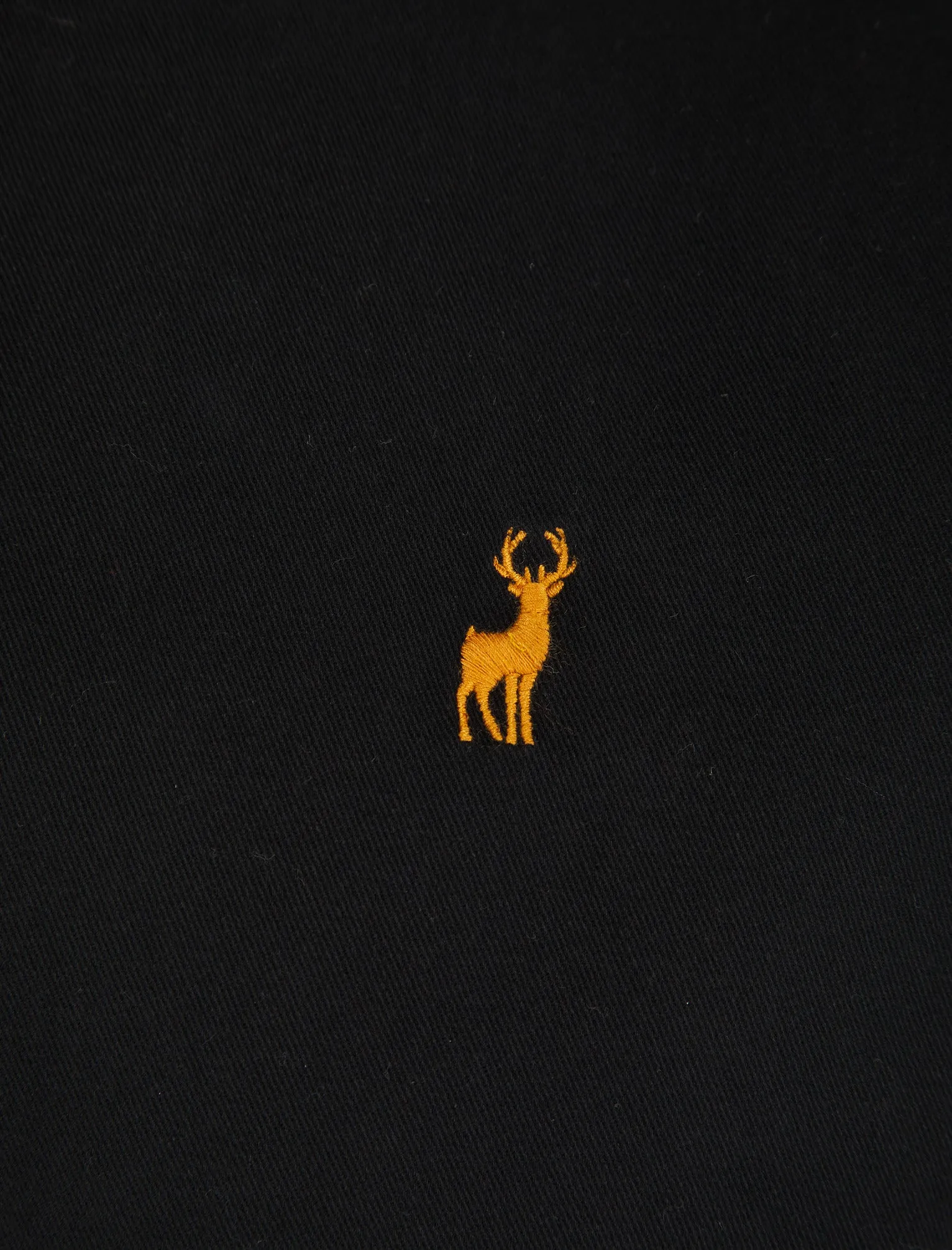 Leyburn Cotton Twill Long Sleeve Shirt in Jet Black - Kensington Eastside