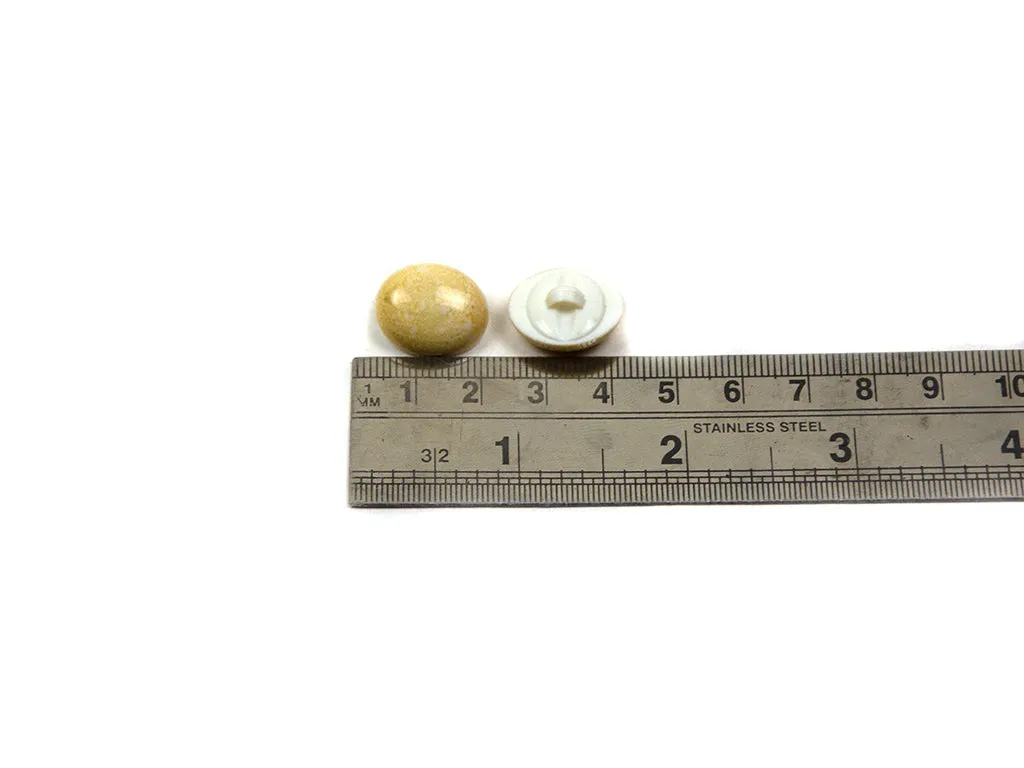 Light Yellow Oval Marble Look Acrylic Buttons