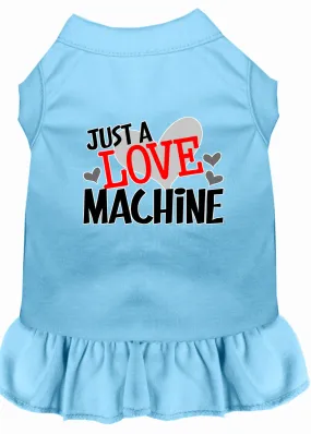 Love Machine Screen Print Dog Dress Baby Blue Xxl