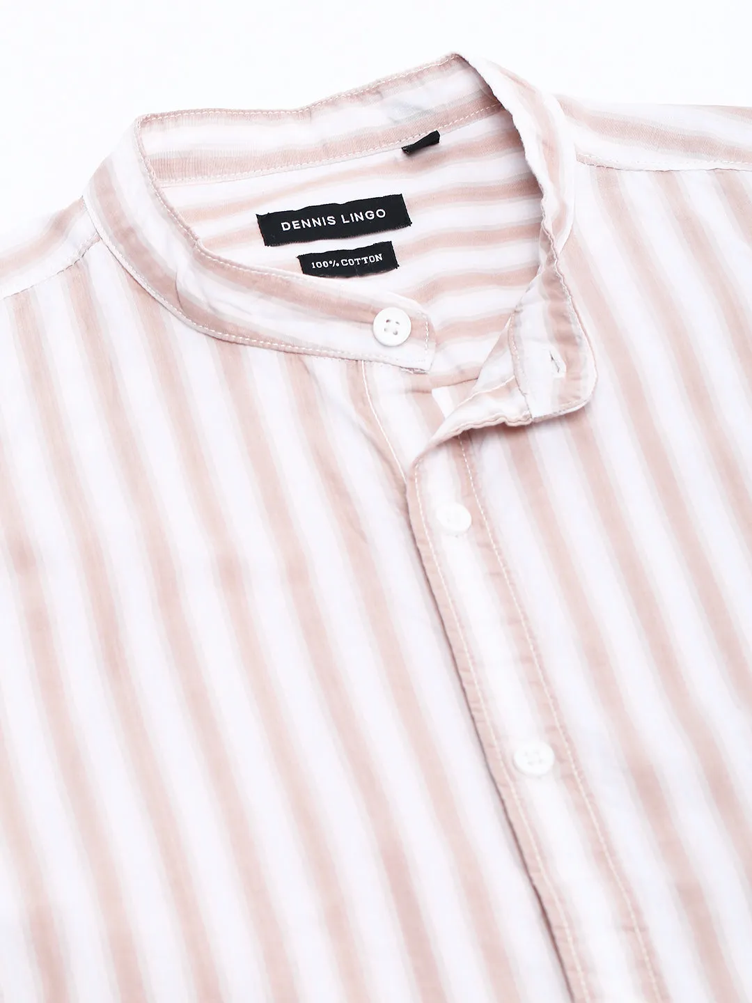 Men's Beige Stripe Shirts