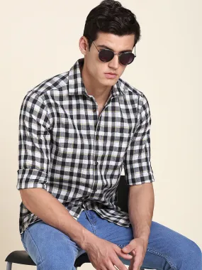 Men's Black Checkered Shirts