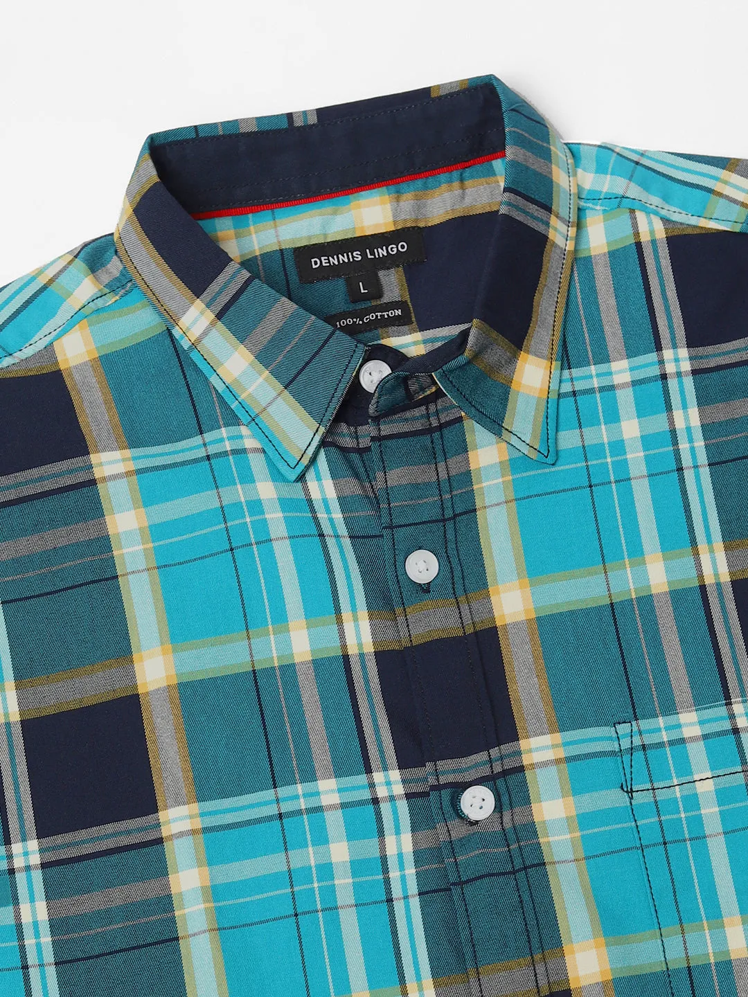 Men's Blue Checkered Full Sleeve Casual Shirts