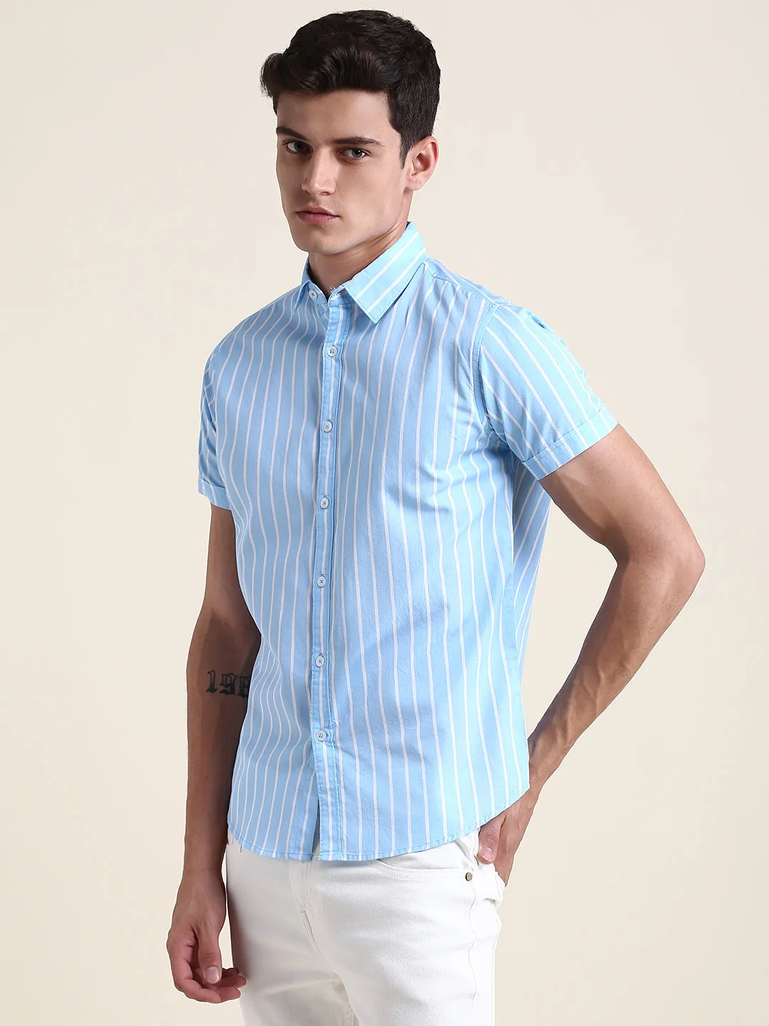 Men's Blue Stripe Shirts