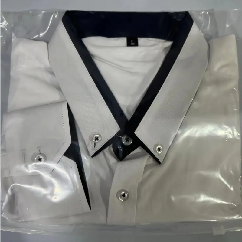 Men's Slim Fit Long Sleeve Shirt with Contrast Collar | Smart Casual