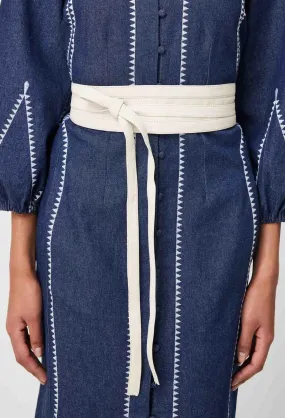 Milton Leather Belt | Ivory