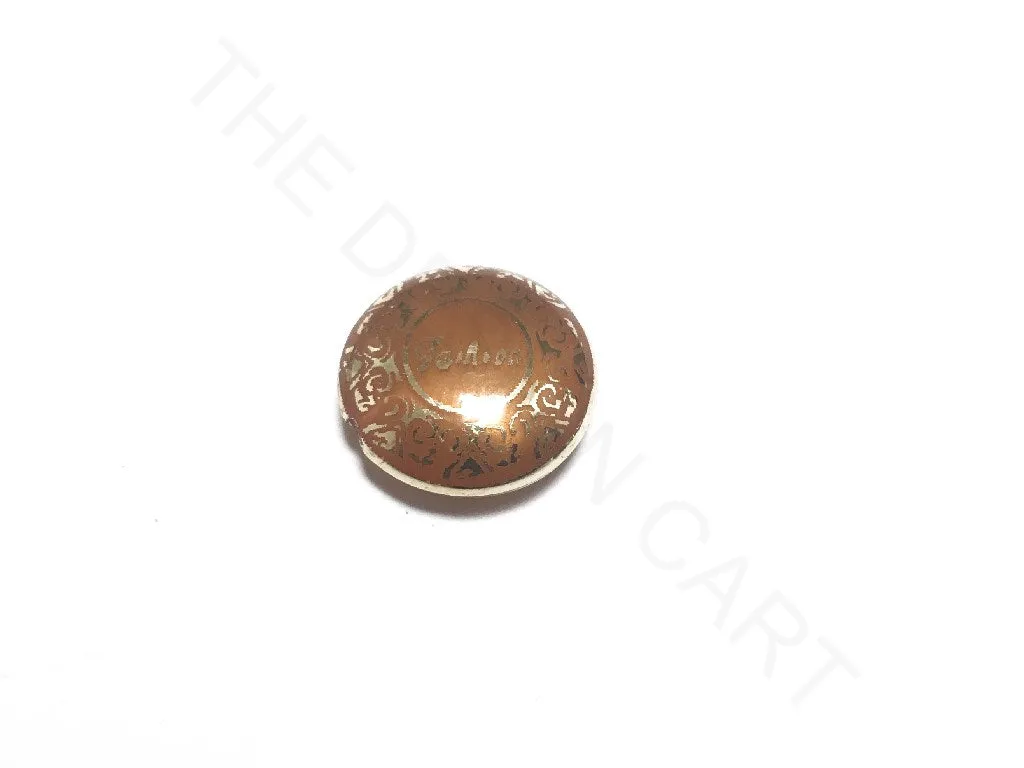 Mustard Brown Printed Acrylic Buttons