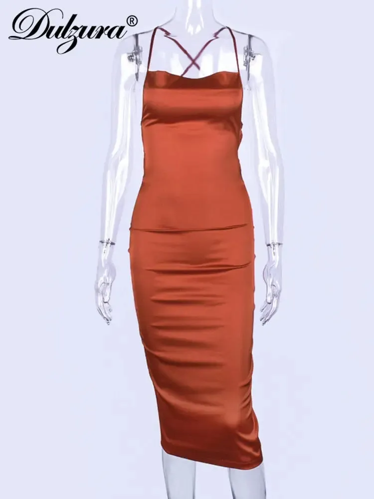 Neon Bodycon Long Midi Dress