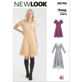 New Look Sewing Pattern N6765 Misses' Knit Dresses