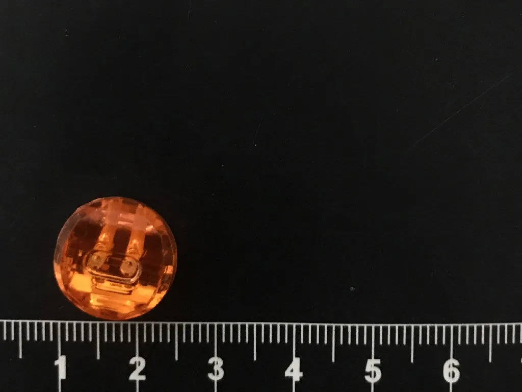 Orange 2 Hole Acrylic Buttons