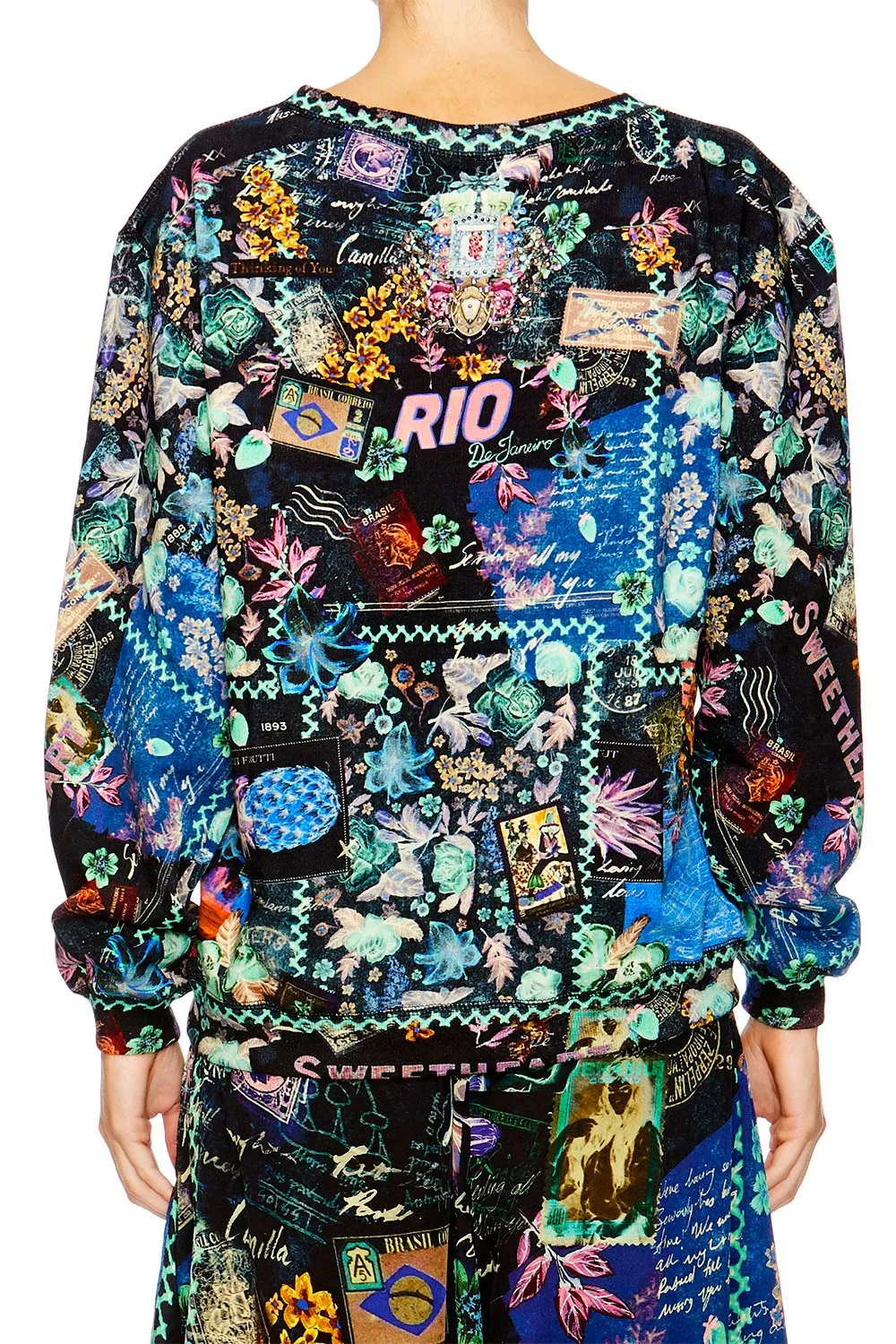 OVERSIZED SWEATER WITH CUFF YOU'VE GOT MAIL